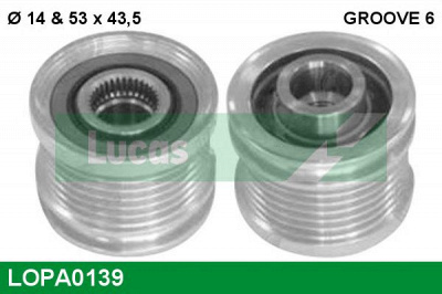 LUCAS ENGINE DRIVE lopa0139 -  Механизм свободного хода генератора